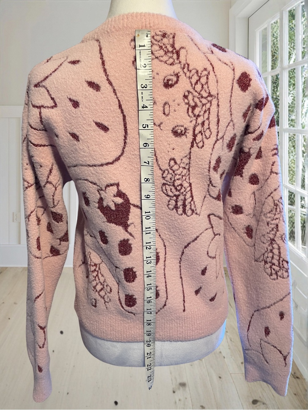 STRAWBERRY SHORTCAKE Women's Girls Pink Shaggy Metallic Knit Sweater XL 14/16 - Picture 7 of 12